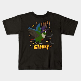 SPOOKY green cheeked conure Kids T-Shirt